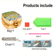 Load image into Gallery viewer, Peacock Diamond Art Storage Case Diamond Painting Mirror Organizer Box for Women
