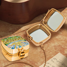 Load image into Gallery viewer, Peacock Diamond Art Storage Case Diamond Painting Mirror Organizer Box for Women
