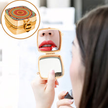 Load image into Gallery viewer, Peacock Diamond Art Storage Case Diamond Painting Mirror Organizer Box for Women
