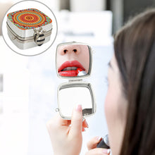 Load image into Gallery viewer, Peacock Diamond Art Storage Case Diamond Painting Mirror Organizer Box for Women

