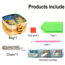 Load image into Gallery viewer, Peacock Diamond Art Storage Case Diamond Painting Mirror Organizer Box for Women
