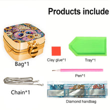 Load image into Gallery viewer, Peacock Diamond Art Storage Case Diamond Painting Mirror Organizer Box for Women
