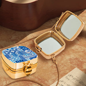 Peacock Diamond Art Storage Case Diamond Painting Mirror Organizer Box for Women