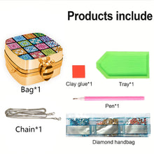 Load image into Gallery viewer, Peacock Diamond Art Storage Case Diamond Painting Mirror Organizer Box for Women
