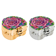Load image into Gallery viewer, 2Pcs Succulent Diamond Art Storage Case Rhinestone Jewelry Box 5D Diy Coin Purse
