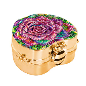 2Pcs Succulent Diamond Art Storage Case Rhinestone Jewelry Box 5D Diy Coin Purse