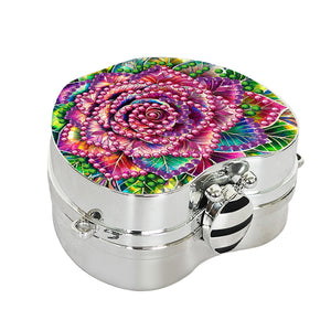 2Pcs Succulent Diamond Art Storage Case Rhinestone Jewelry Box 5D Diy Coin Purse