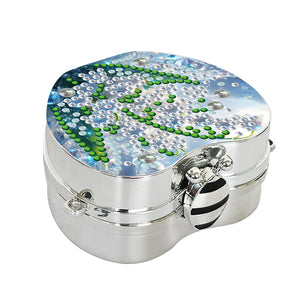 2Pcs Succulent Diamond Art Storage Case Rhinestone Jewelry Box 5D Diy Coin Purse