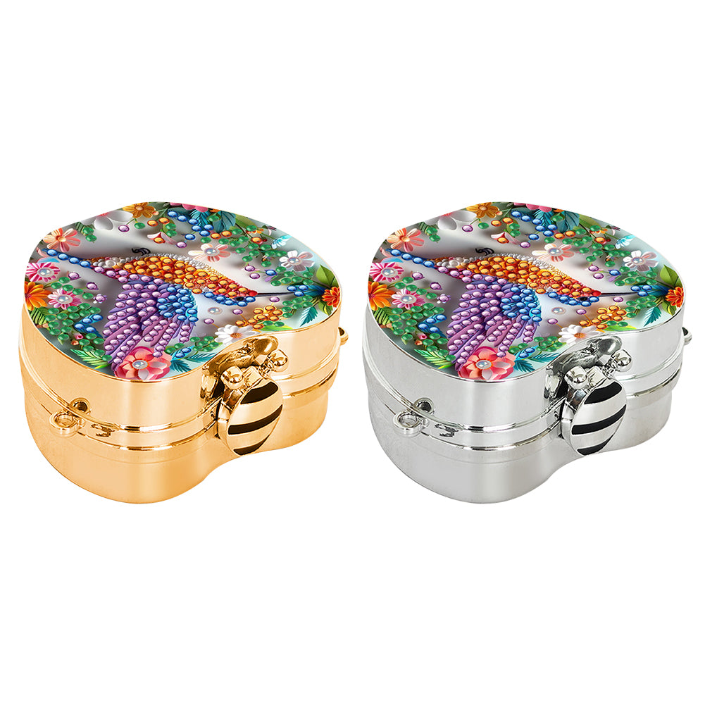 2Pcs Succulent Diamond Art Storage Case Rhinestone Jewelry Box 5D Diy Coin Purse