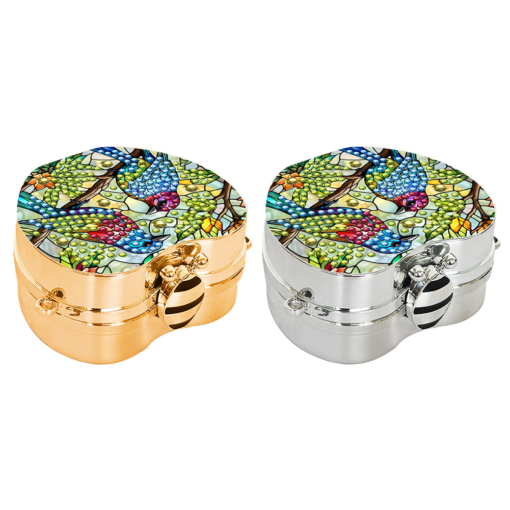 2Pcs Succulent Diamond Art Storage Case Rhinestone Jewelry Box 5D Diy Coin Purse