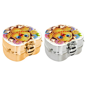 2Pcs Succulent Diamond Art Storage Case Rhinestone Jewelry Box 5D Diy Coin Purse