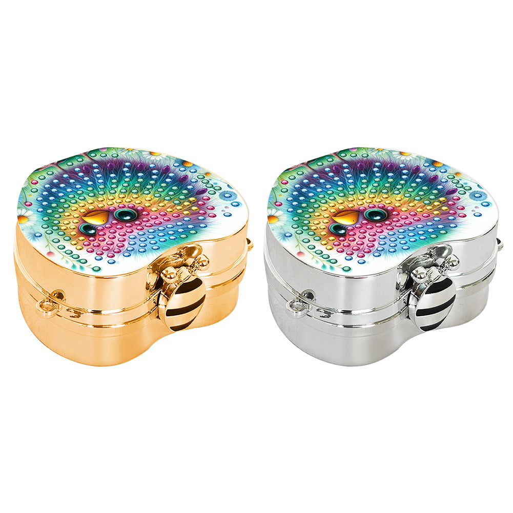 2Pcs Succulent Diamond Art Storage Case Rhinestone Jewelry Box 5D Diy Coin Purse