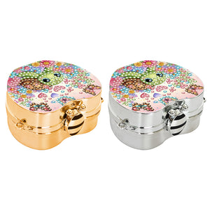 2Pcs Succulent Diamond Art Storage Case Rhinestone Jewelry Box 5D Diy Coin Purse