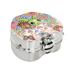 2Pcs Succulent Diamond Art Storage Case Rhinestone Jewelry Box 5D Diy Coin Purse