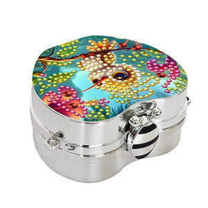 2Pcs Succulent Diamond Art Storage Case Rhinestone Jewelry Box 5D Diy Coin Purse