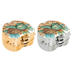 2Pcs Succulent Diamond Art Storage Case Rhinestone Jewelry Box 5D Diy Coin Purse
