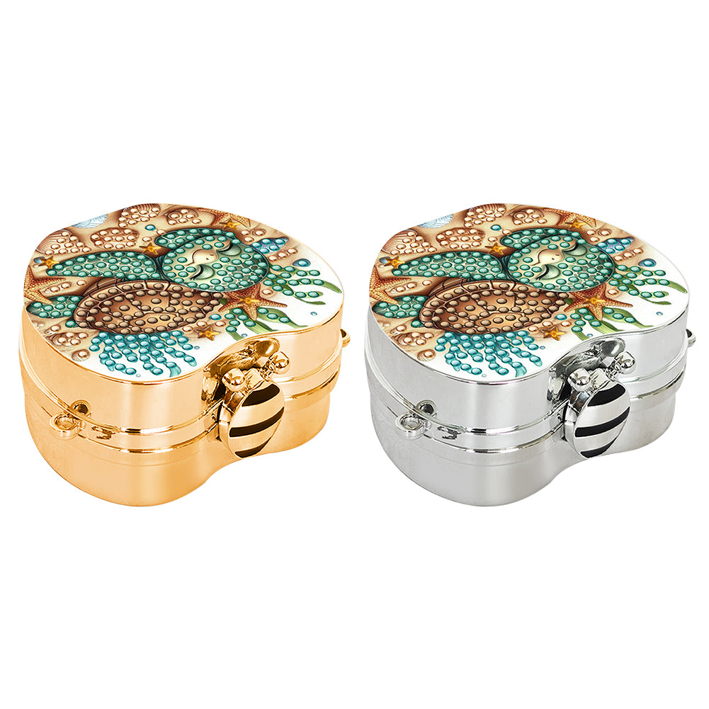 2Pcs Succulent Diamond Art Storage Case Rhinestone Jewelry Box 5D Diy Coin Purse