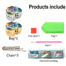 Load image into Gallery viewer, 2Pcs Succulent Diamond Art Storage Case Rhinestone Jewelry Box 5D Diy Coin Purse
