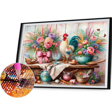 Load image into Gallery viewer, Retro Rooster In Kitchen 50*40CM(Canvas) Full Round Drill Diamond Painting
