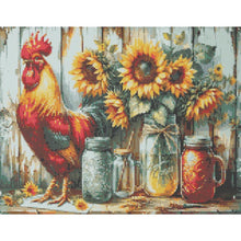 Load image into Gallery viewer, Retro Rooster In Kitchen 50*40CM(Canvas) Full Round Drill Diamond Painting
