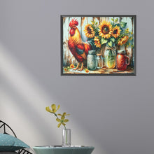 Load image into Gallery viewer, Retro Rooster In Kitchen 50*40CM(Canvas) Full Round Drill Diamond Painting
