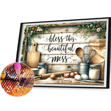 Load image into Gallery viewer, Retro Kitchen-Letter 50*40CM(Canvas) Full Round Drill Diamond Painting
