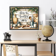 Load image into Gallery viewer, Retro Kitchen-Letter 50*40CM(Canvas) Full Round Drill Diamond Painting

