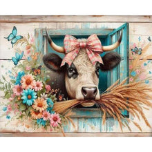 Load image into Gallery viewer, Retro Farm Cow 50*40CM(Canvas) Full Round Drill Diamond Painting

