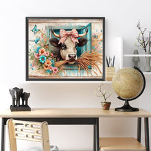 Load image into Gallery viewer, Retro Farm Cow 50*40CM(Canvas) Full Round Drill Diamond Painting
