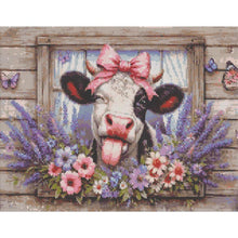 Load image into Gallery viewer, Retro Farm Cow 50*40CM(Canvas) Full Round Drill Diamond Painting
