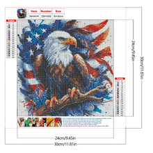Load image into Gallery viewer, American Flag Eagle 30*30CM(Canvas) Full Round Drill Diamond Painting
