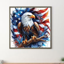 Load image into Gallery viewer, American Flag Eagle 30*30CM(Canvas) Full Round Drill Diamond Painting
