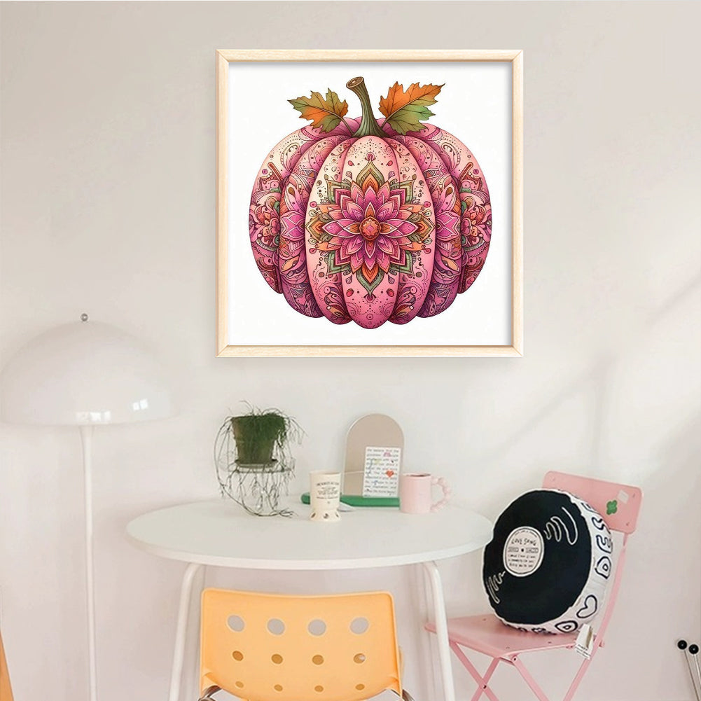 Mandala Pumpkin - Full 14CT Counted Cross Stitch 40x40CM - Yishu