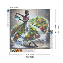Load image into Gallery viewer, Nature Dress Girl 40*40CM(Canvas) Full Round Drill Diamond Painting
