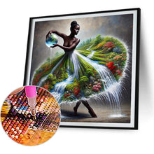 Load image into Gallery viewer, Nature Dress Girl 40*40CM(Canvas) Full Round Drill Diamond Painting
