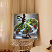 Load image into Gallery viewer, Nature Dress Girl 40*40CM(Canvas) Full Round Drill Diamond Painting
