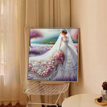 Load image into Gallery viewer, Wedding Dress Girl 40*40CM(Canvas) Full Round Drill Diamond Painting
