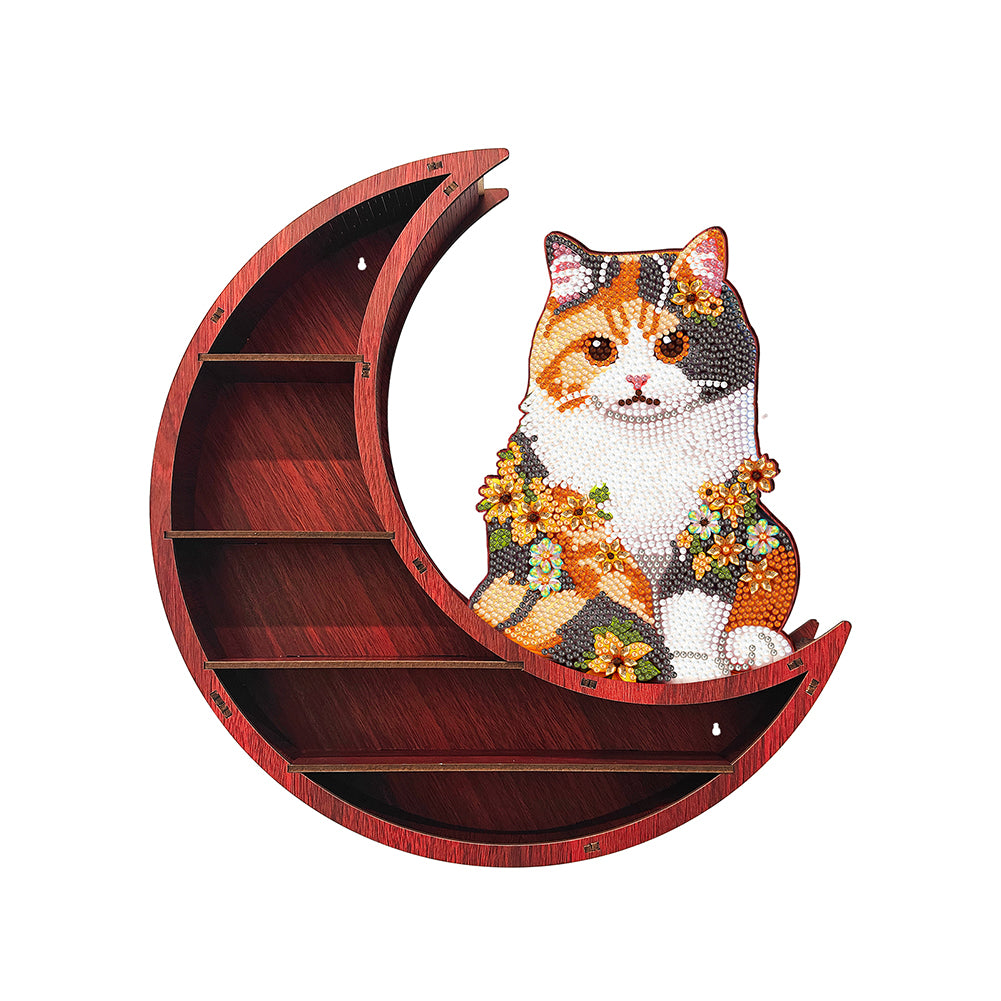 Lunar Design DIY Diamond Painting Wall Shelf 5D Diamond Embroidery Painting Kit