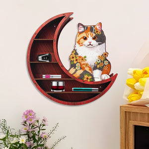 Lunar Design DIY Diamond Painting Wall Shelf 5D Diamond Embroidery Painting Kit