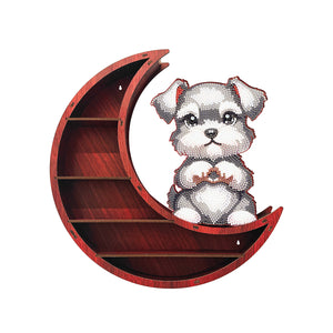 Lunar Design DIY Diamond Painting Wall Shelf 5D Diamond Embroidery Painting Kit