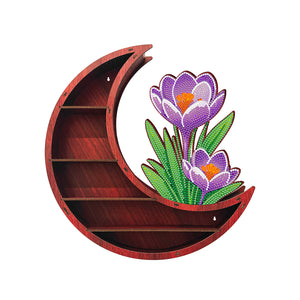 Lunar Design DIY Diamond Painting Wall Shelf 5D Diamond Embroidery Painting Kit