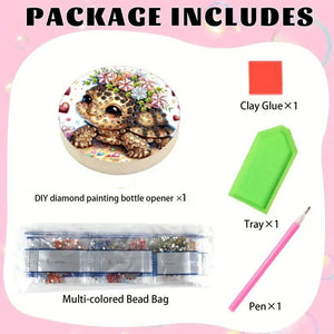 Wooden PET DIY Diamond Painting Magnets Jar Opener Kit Decorative Kitchen Tool