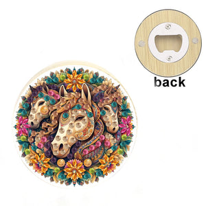 Wooden PET DIY Diamond Painting Magnets Jar Opener Kit Decorative Kitchen Tool