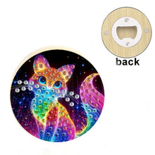 Load image into Gallery viewer, Wooden PET DIY Diamond Painting Magnets Jar Opener Kit Decorative Kitchen Tool
