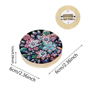 Wooden PET DIY Diamond Painting Magnets Jar Opener Kit Decorative Kitchen Tool