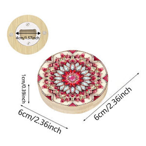 Wooden PET DIY Diamond Painting Magnets Jar Opener Kit Decorative Kitchen Tool