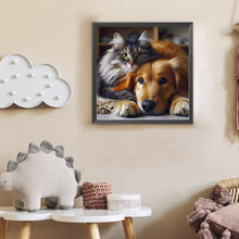 Load image into Gallery viewer, Cat And Dog 30*30CM(Picture) Full Round Drill Diamond Painting
