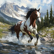 Load image into Gallery viewer, Horse 40*40CM(Canvas) Full Round Drill Diamond Painting
