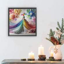 Load image into Gallery viewer, Elegant Hat Lady-Woman 30*30CM(Canvas) Partial Special Shaped Drill Diamond Painting
