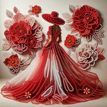 Load image into Gallery viewer, Elegant Hat Lady-Woman 30*30CM(Canvas) Partial Special Shaped Drill Diamond Painting
